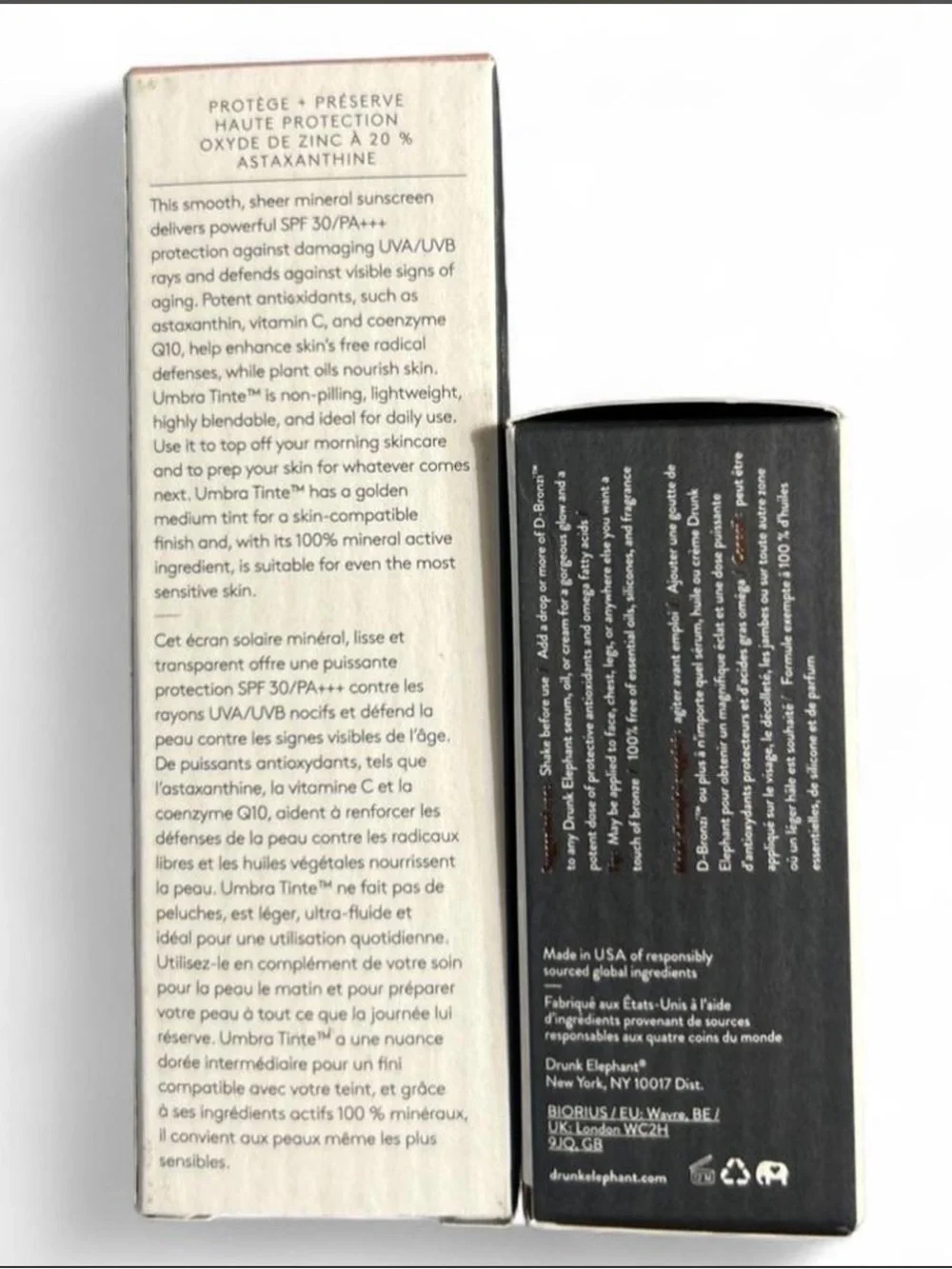 New Drunk Elephant Umbra Tinte Mineral Cream & D-Bronzi sunshine drops.